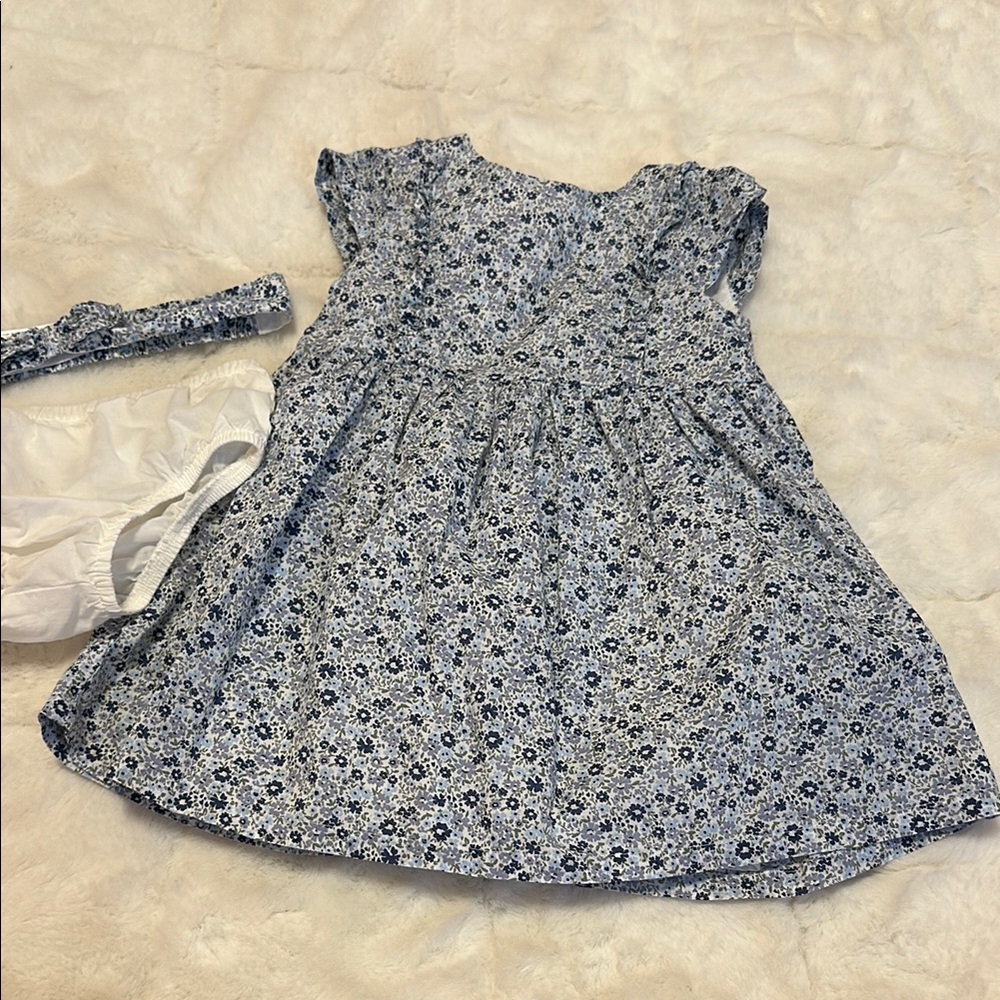 OshKosh B'gosh Blue Floral Kids Casual Dress